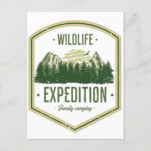 WildLife Expedition Outdoor Summer Vacation Family Briefkaart