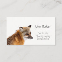 Wildlife Fotografie Instructie Visitekaartjes