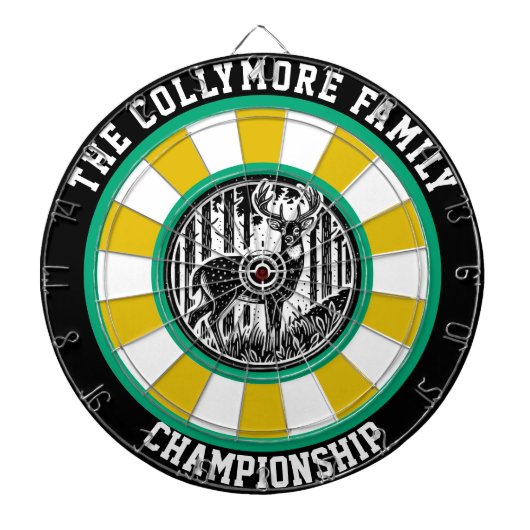 Wildlife-geïnspireerde Deer Wall Art Dartbord (Voorkant)