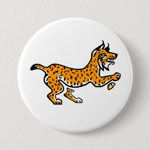 Wildlife - Graphic Iberian LYNX - Wildlife - Ronde Button 7,6 Cm