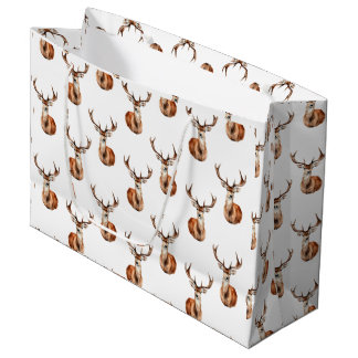 Wildlife Herten Hoofd Waterverf Groot Cadeauzakje