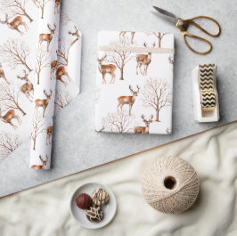  Wildlife Herten landschap cadeau Cadeaupapier