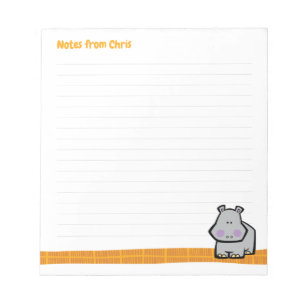 Wildlife Hippo Note Pad Notitieblok