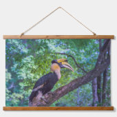 Wildlife Hornbill Bird Hangend Wandkleed (Voorkant)