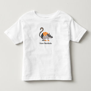 Wildlife - I love NUMBATS - Dierengrafiek Kinder Shirts