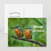 Wildlife IJsvogel Foto Verjaardag Briefkaart (Voorkant / Achterkant)