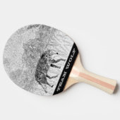 Wildlife illustration Grey Wolf Personalized Tafeltennisbatje (Zijkant)