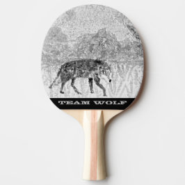 Wildlife illustration Grey Wolf Personalized Tafeltennisbatje
