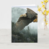 WILDLIFE Kale Eagle & Misty Forest Wenskaarten Kaart (Gele Bloem)