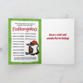 Wildlife Kookaburra Puzzle Carte de voeux (Intérieur)