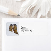 Wildlife Marmots Snow Foto Etiket (Insitu)