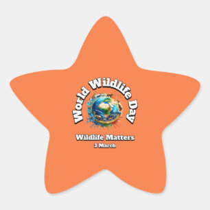 Wildlife Matters. Wereld Natuur Dag (WWD) Ster Sticker