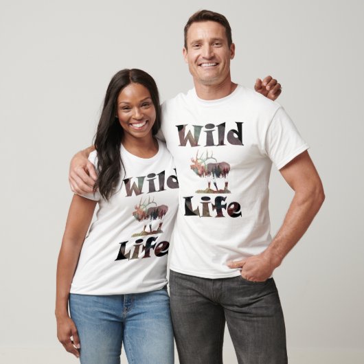 Wildlife met Bugling Elk Waterverf ontwerp T-shirt (Unisex)