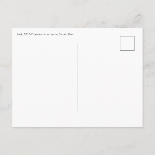 Wildlife Nest Art Briefkaart (Achterkant)