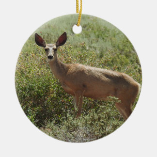 Wildlife ornament, muilezelherten, moer, natuur, d keramisch ornament