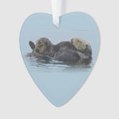 Wildlife ornament, zeeleven, zee otters ornament (voorkant)