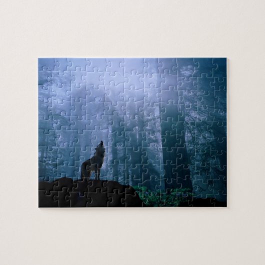 Wildlife Puzzel-Deep Bossen Wolf Legpuzzel (Horizontaal)