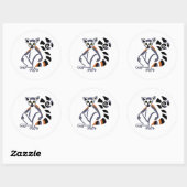 Wildlife -Ring-tailed LEMUR- Madagascar-Primate Ronde Sticker (Vel)