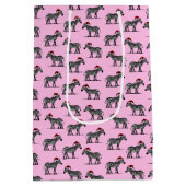 Wildlife Safari Dier Zebra Santa Hoed Kerstmis Medium Cadeauzakje (Achterkant)