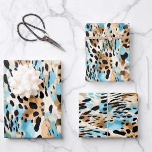 Wildlife Safari Furs Prints Patronen Exotisch Oerw Inpakpapier Vel