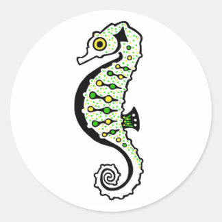 Wildlife Schattige SEAHORSE - Bedreigd - Conservat Ronde Sticker
