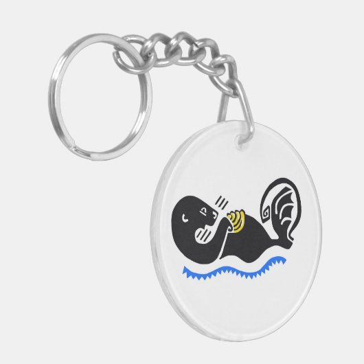 Wildlife - Schattige Zee OTTER - Natuur - Sleutelhanger (Voorkant Links)