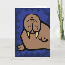 Wildlife Walrus Puzzle Carte de voeux