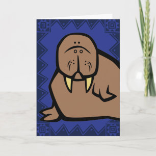 Wildlife Walrus Puzzle Carte de voeux