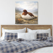 Wildlife Willow Ptarmigan Canvas Afdruk (Insitu (Slaapkamer))