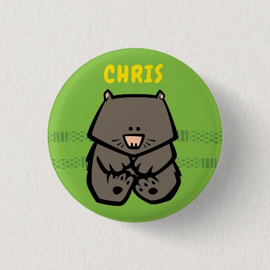 Wildlife Wombat Badge Ronde Button 3,2 Cm (Voorkant)