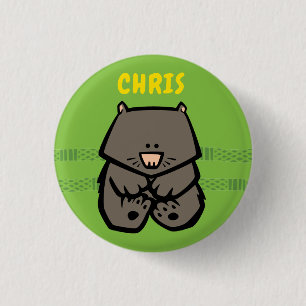 Wildlife Wombat Badge Ronde Button 3,2 Cm