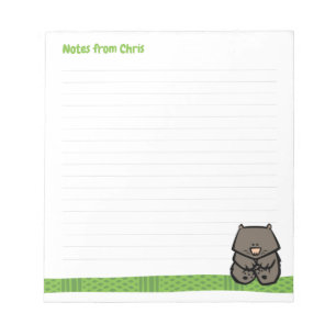 Wildlife Wombat Note Pad Notitieblok