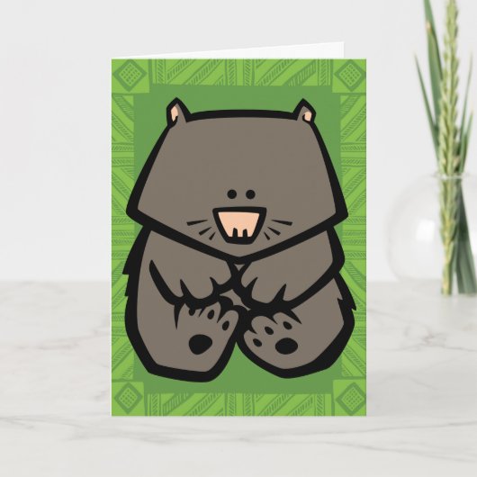 Wildlife Wombat Puzzle Carte de voeux (Devant)