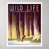 Wildlife WPA-Poster (Deer) Poster (Voorkant)