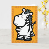 Wildlife Zebra Puzzle Carte de voeux (Fleur jaune)
