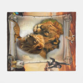 Wildlion uit Afrika Fleece Deken (Voorkant (Horizontaal))