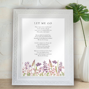 Wildlower Funeral Celebration of Life Gedicht Sign Poster