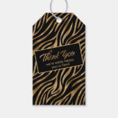 Wildly Happy Bachelorette Zebra Zwart Goud ID1151 Cadeaulabel (Voorkant)