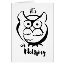 Wildly Punny — Hibou ou rien Carte de Pun Minimali