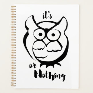 Wildly Punny — Owl or Nothing Minimalist Owl Art