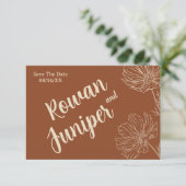 Wildly Yours Rustic Boho Wedding Bewaar de datum Save The Date (Staand voorkant)