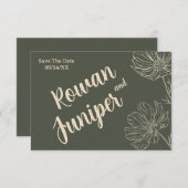 Wildly Yours Rustic Boho Wedding Bewaar de datum Save The Date (Voorkant / Achterkant)
