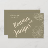 Wildly Yours Rustic Boho Wedding Bewaar de datum Save The Date (Voorkant / Achterkant)