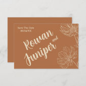 Wildly Yours Rustic Boho Wedding Bewaar de datum Save The Date (Voorkant / Achterkant)