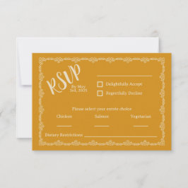 Wildly Yours Rustic Boho Wedding RSVP Kaart