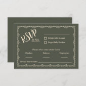 Wildly Yours Rustic Boho Wedding RSVP Kaart (Voorkant / Achterkant)
