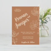 Wildly Yours Rustieke Boho Huwelijksuitnodiging Kaart (Staand voorkant)