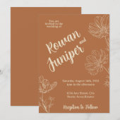 Wildly Yours Rustieke Boho Huwelijksuitnodiging Kaart (Voorkant / Achterkant)