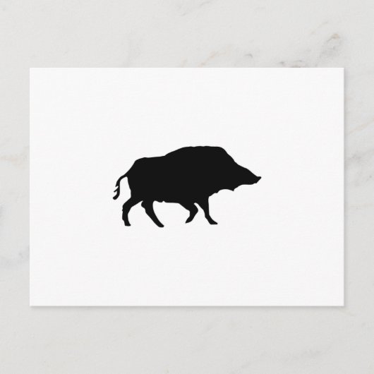 Wildschwein Briefkaart (Voorkant)