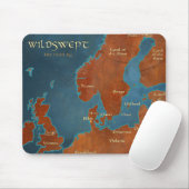 Wildswept Map - Mousepad Muismat (Met muis)
